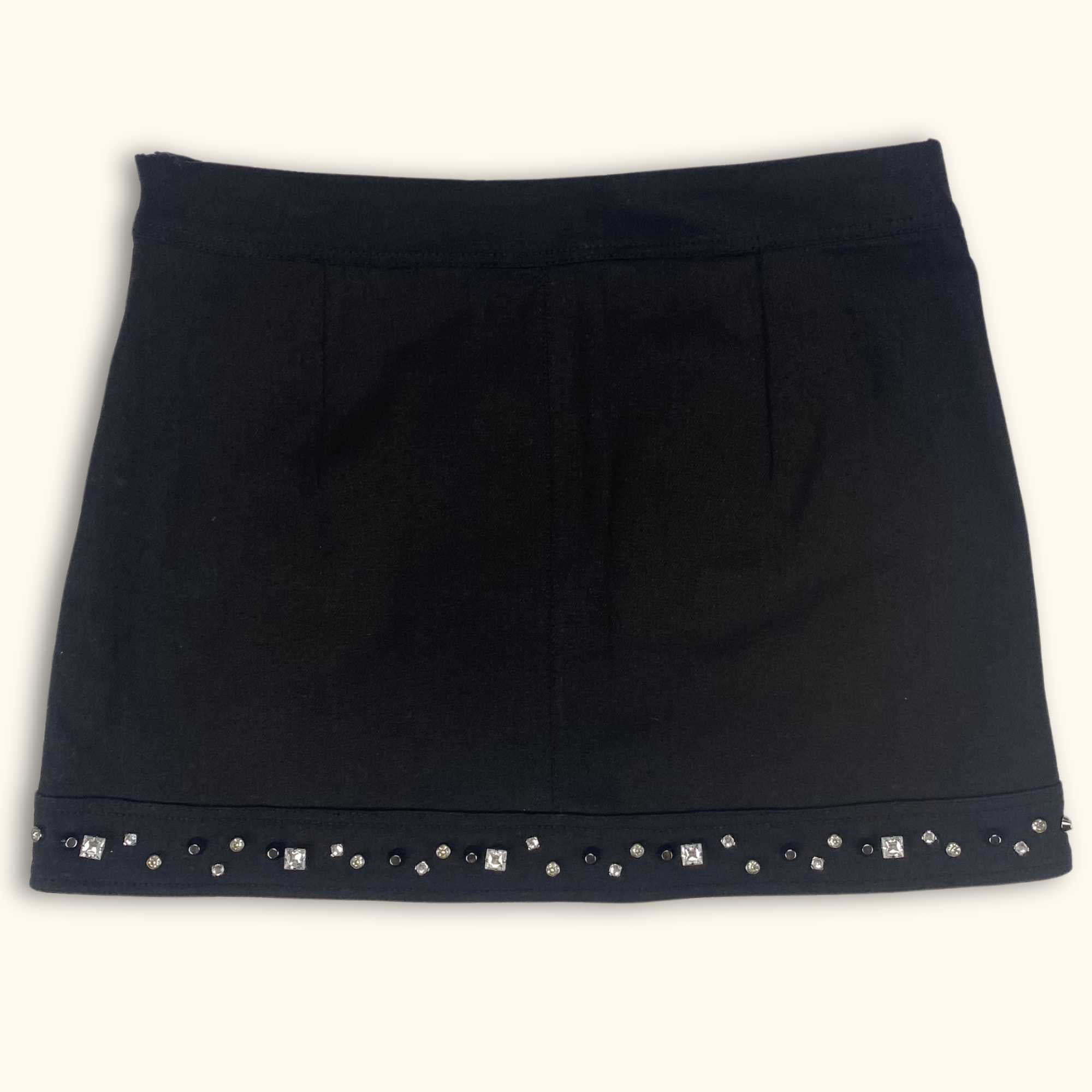Zara Stud Black Denim Skirt Size Medium – Sunshine Thrift