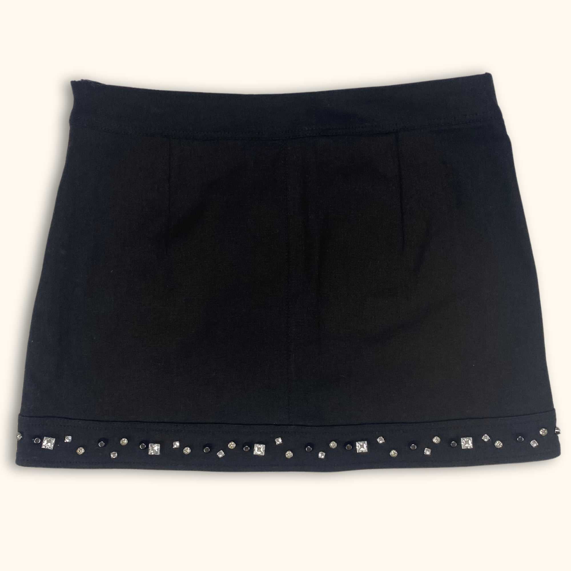 Zara Stud Black Denim Skirt - Size Medium - Zara - Skirts