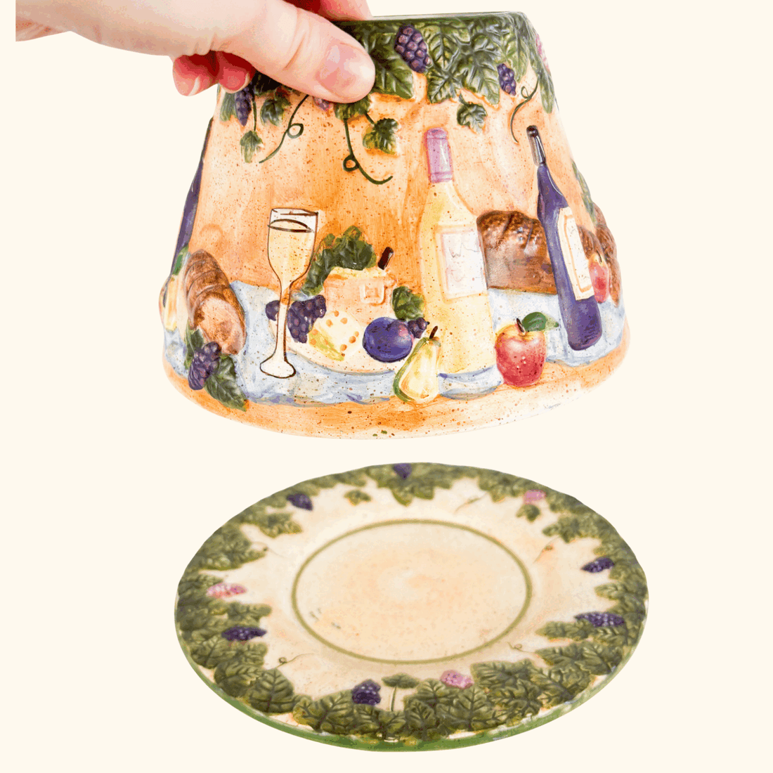 Yankee Candle Cheese &amp; Wine Shade &amp; Tray Yankee Candle