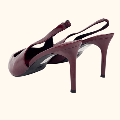 ASOS Burgundy Slingback Heels - Size 8 ASOS