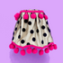 Handmade Black Polka Dot and Pink Pom Pom Candle Lampshade - Sunshine Thrift - Decoration