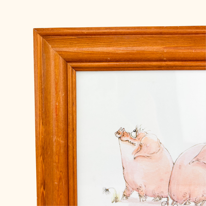 Judy Rossouw Whimsical Pigs Framed Print Judy Rossouw