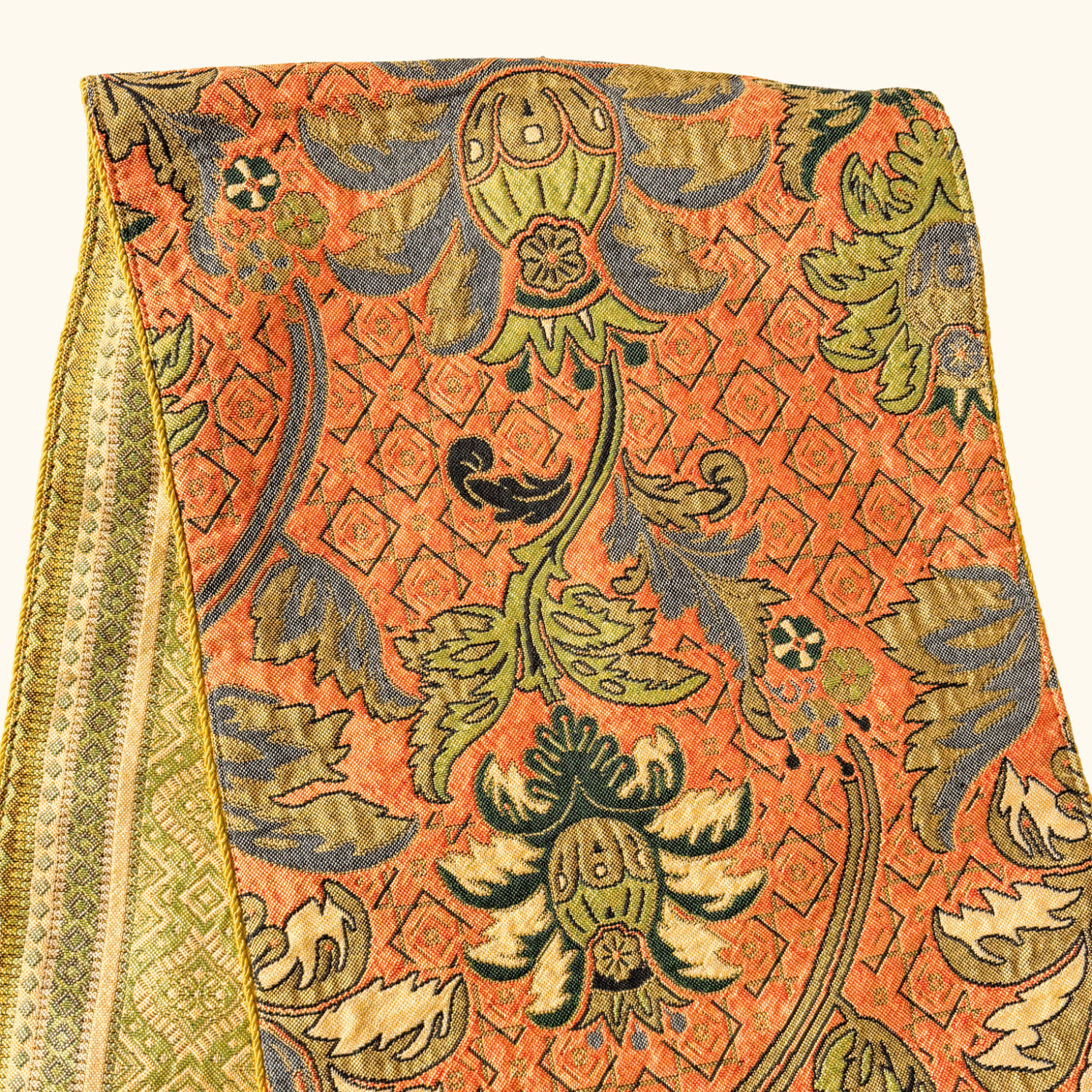 Reversible Brocade Fabric Table Runner