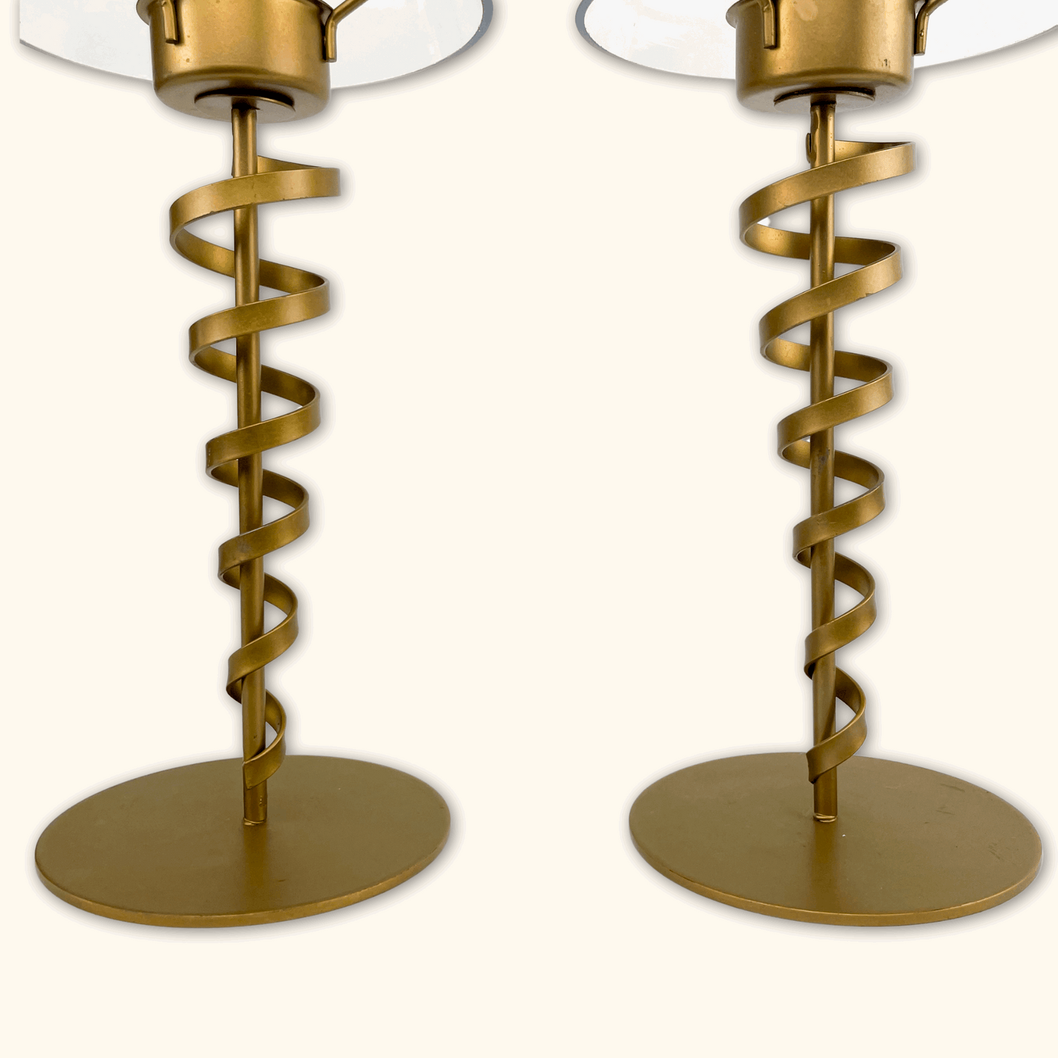 Gold Tea Light Twisted Tea Light Holders - Set of 2 -  - Candles &amp; candle holders