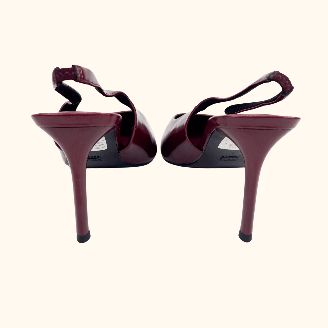 ASOS Burgundy Slingback Heels - Size 8 ASOS