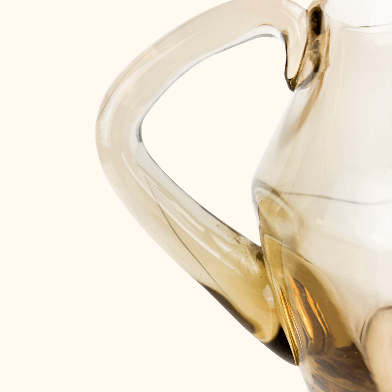 Vintage 1970s Brown Smoked Glass Jug -  - Kitchenware