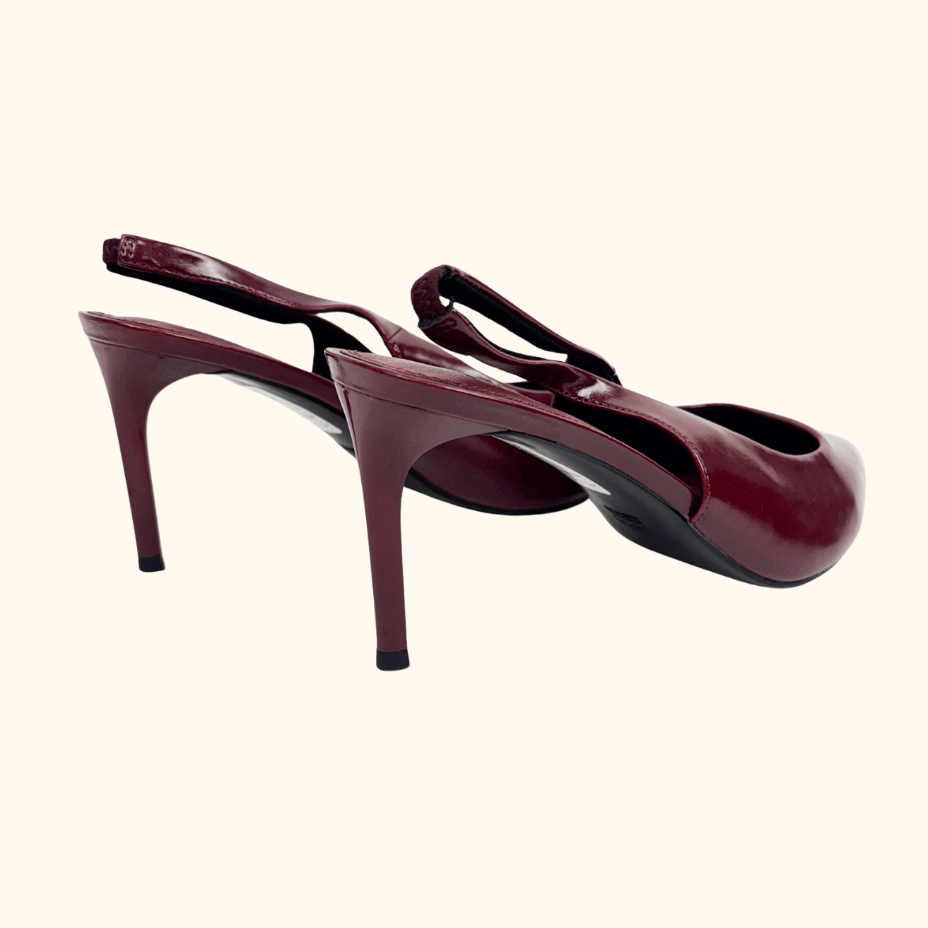 ASOS Burgundy Slingback Heels - Size 8 ASOS