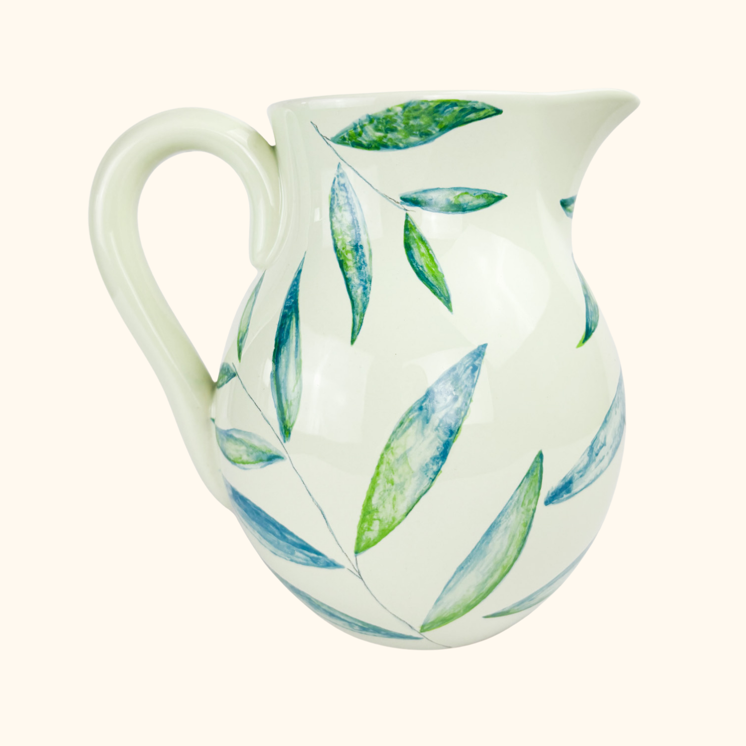 Marks and Spencer Large Green Leaf Pitcher Jug M&amp;S
