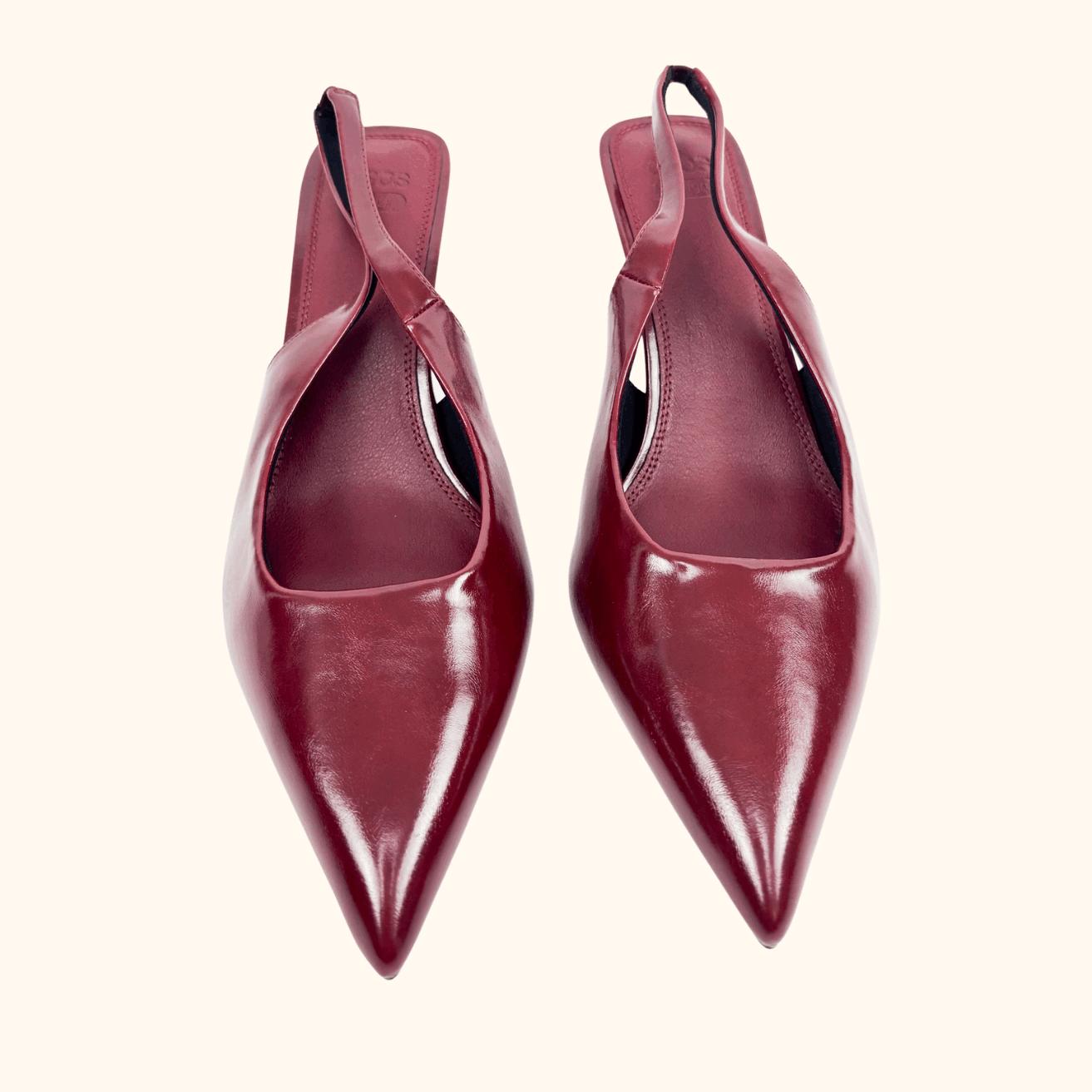 ASOS Burgundy Slingback Heels - Size 8 ASOS
