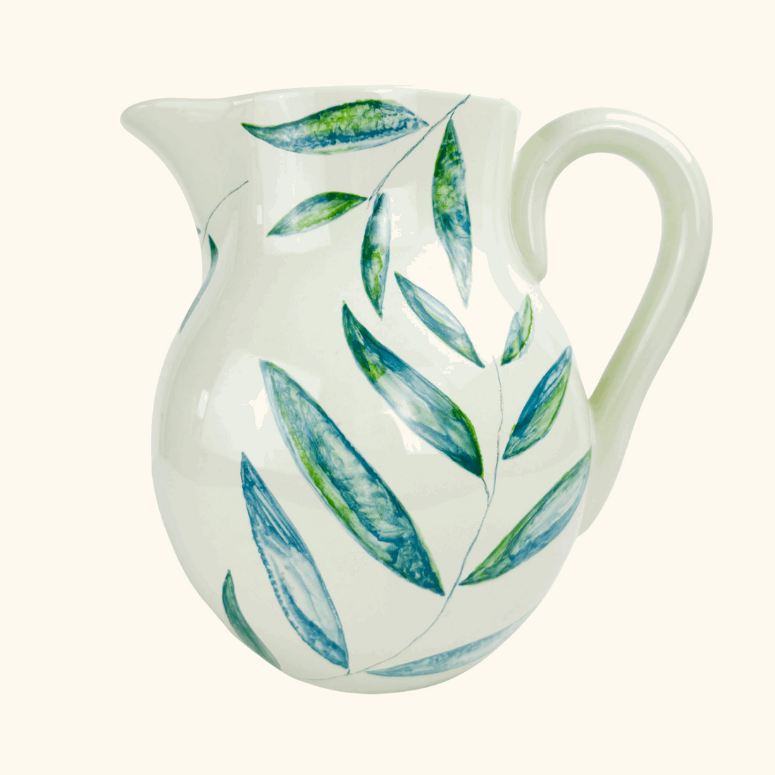 Marks and Spencer Large Green Leaf Pitcher Jug M&amp;S