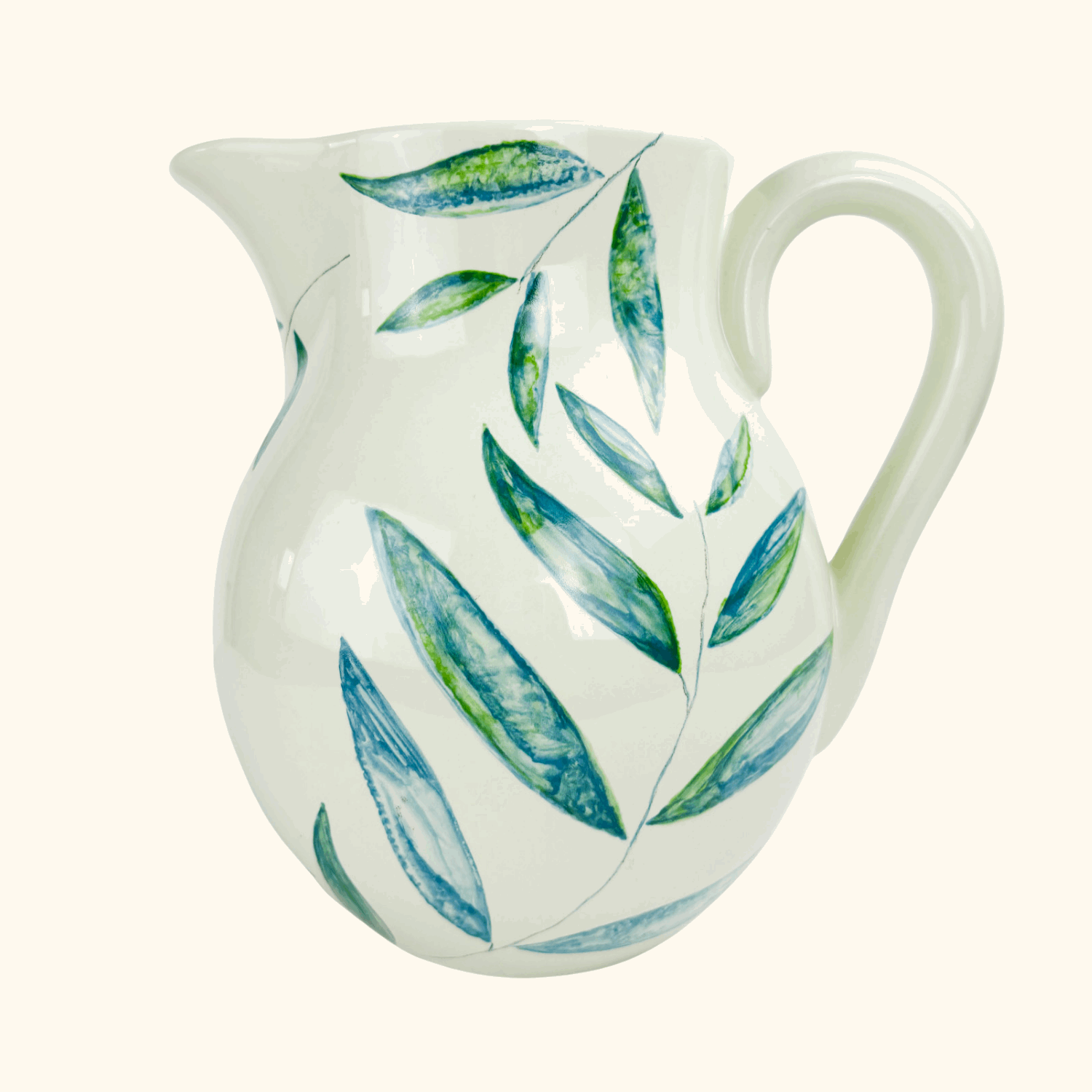 Marks and Spencer Large Green Leaf Pitcher Jug M&amp;S