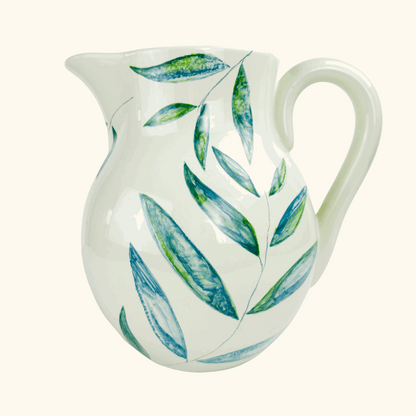 Marks and Spencer Large Green Leaf Pitcher Jug M&amp;S