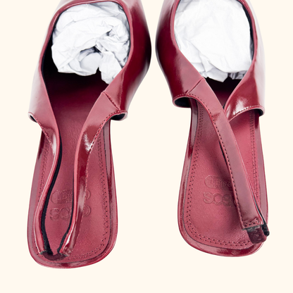 ASOS Burgundy Slingback Heels - Size 8