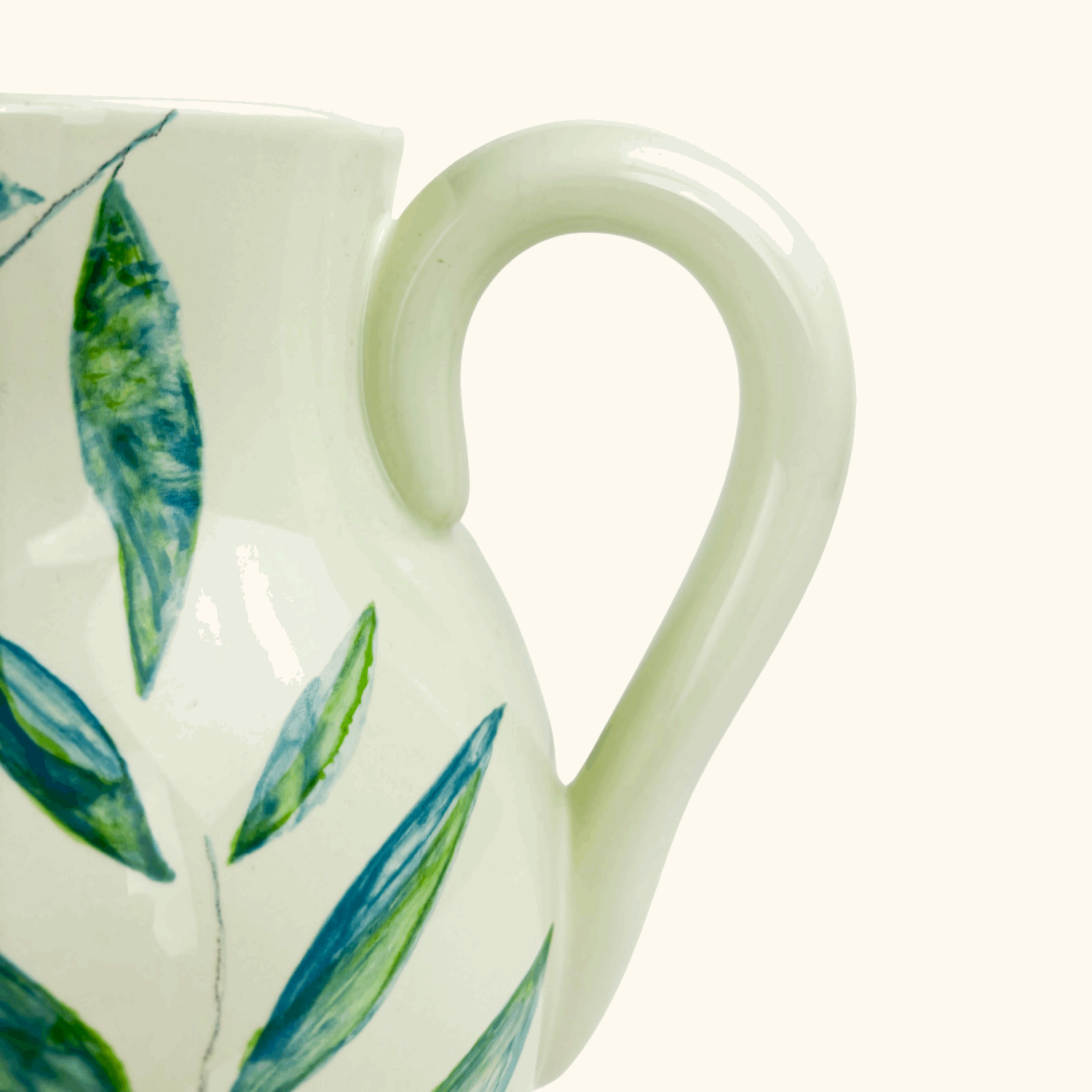 Marks and Spencer Large Green Leaf Pitcher Jug M&amp;S