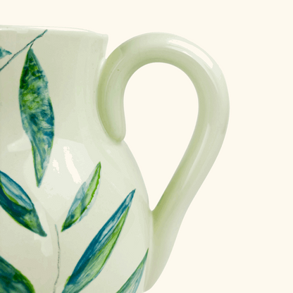 Marks and Spencer Large Green Leaf Pitcher Jug M&amp;S