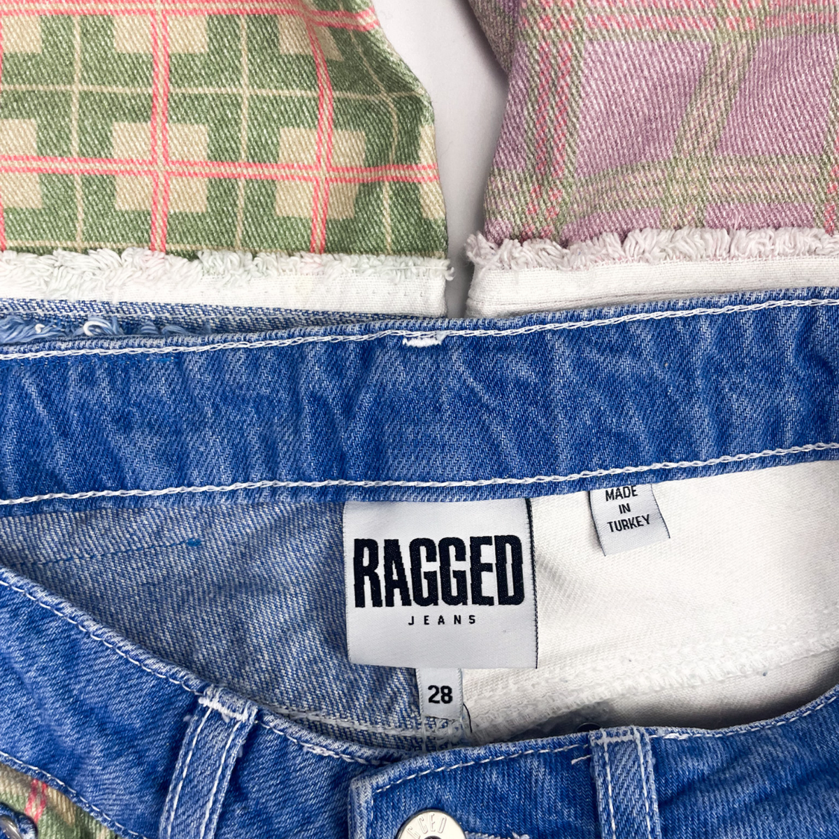 The Ragged Priest Vision Patchwork Mom Jeans - Size Small