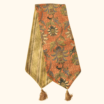 Reversible Brocade Fabric Table Runner