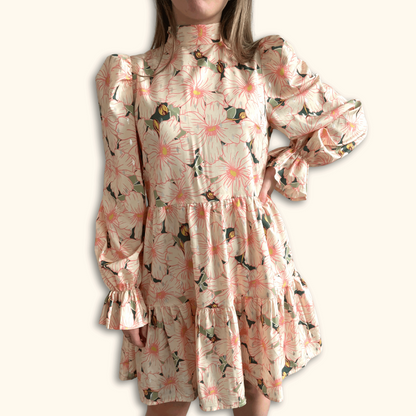 Never Fully Dressed Long Sleeve Tiered Floral Mini Dress - Size 8 - Never fully dressed - Dresses
