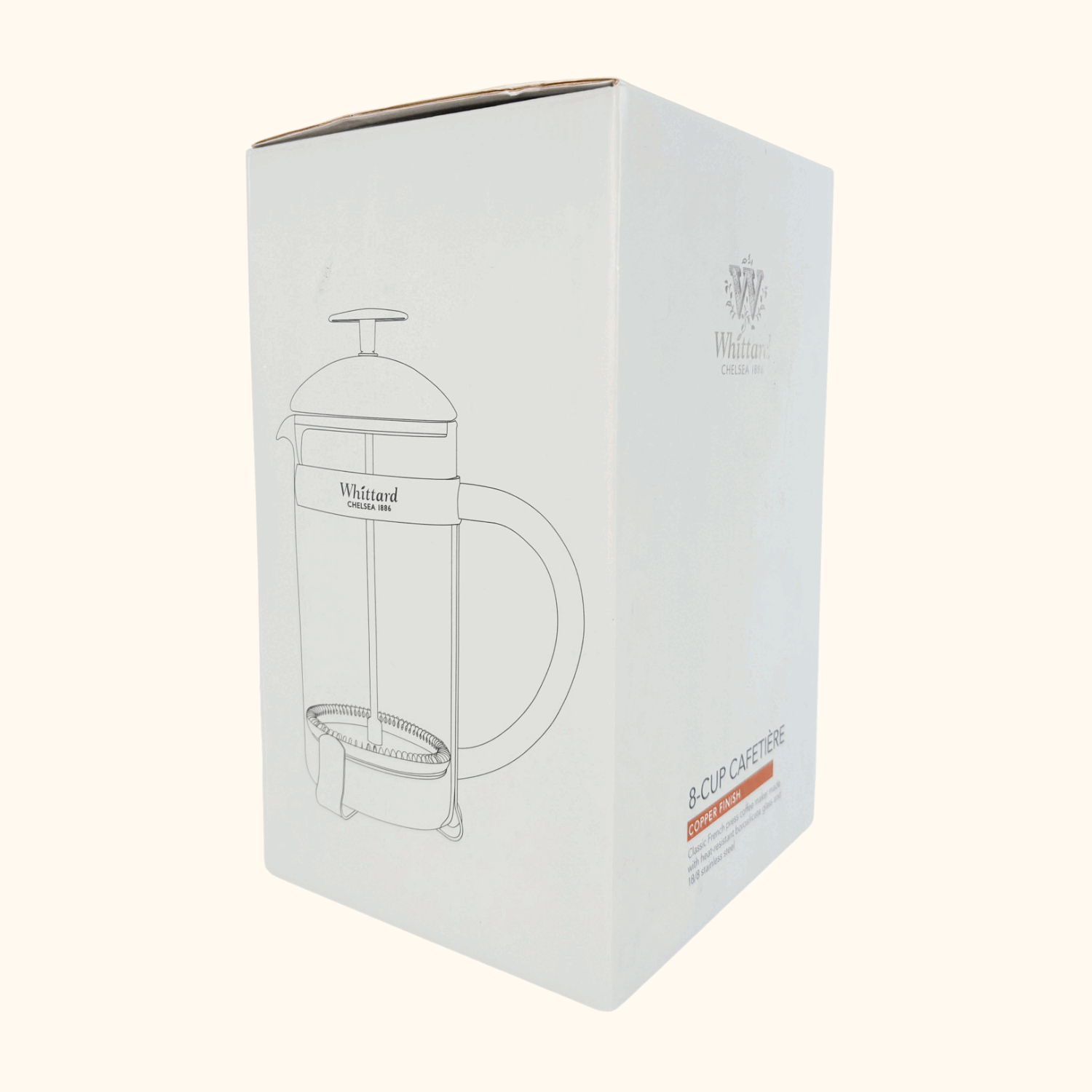 Whittard of Chelsea Copper 8 Cup Cafetiere French Press Whittard of Chelsea