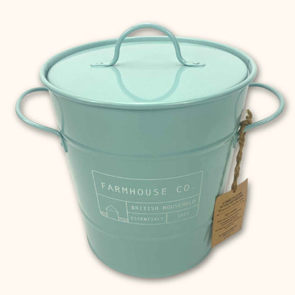Countertop Metal Indoor Compost Bin Blue - Sunshine Thrift - Kitchenware