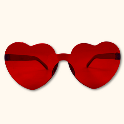 Red Heart Shaped Sunglasses - Sunshine Thrift - Sunglasses