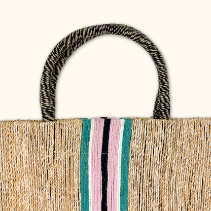 Zara Natural Fibre Jute Woven Tote Bag