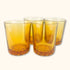 Hobnail Amber Drinking Glasses - Set of 4 -  - Glasses