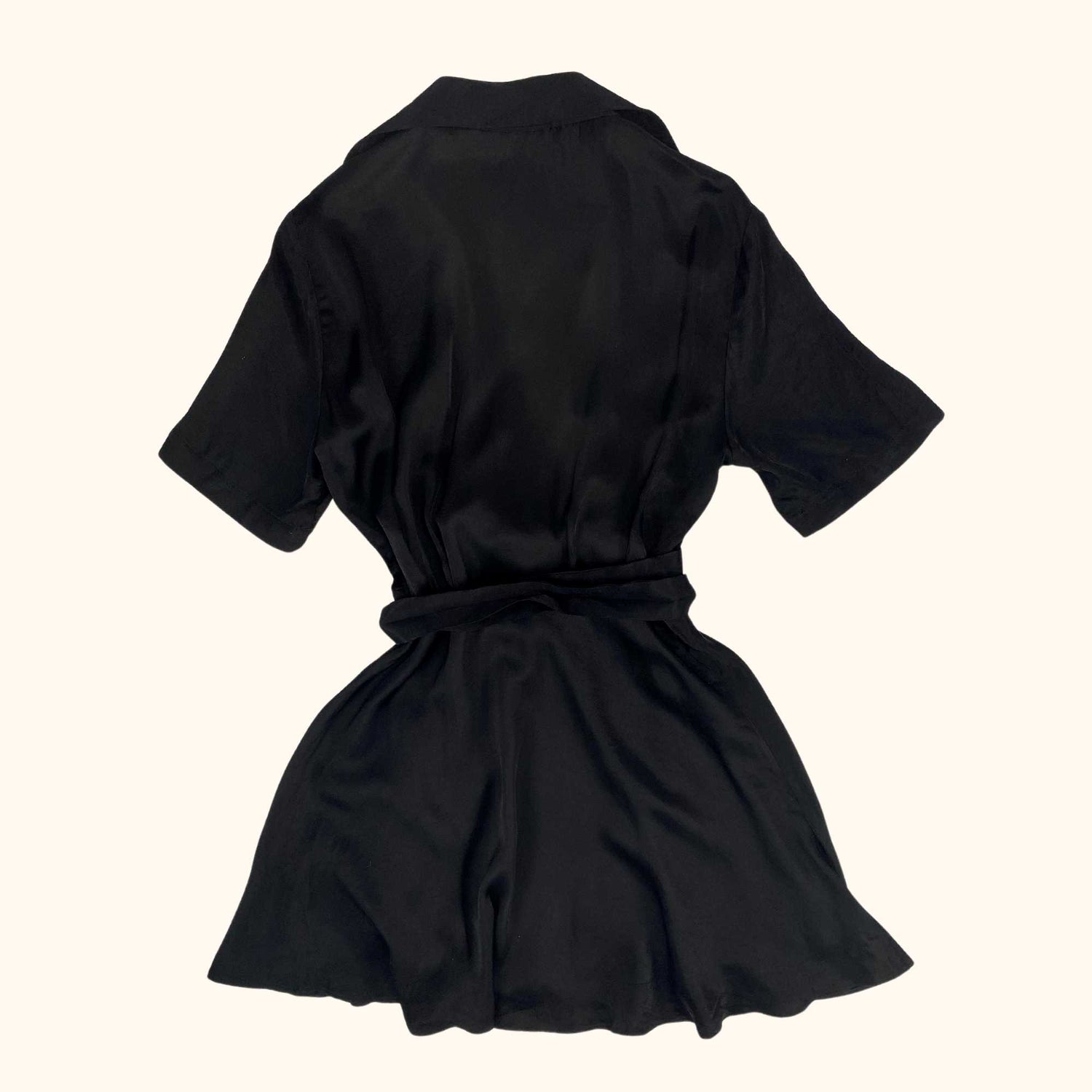Zara Satin Wrap Around Black Dress - Size Small - Zara - Dresses