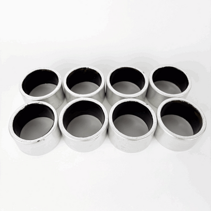 Chunky Grey Metallic Silver Napkin Rings Set of 8 Sunshine Thrift