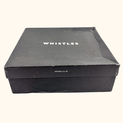 Whistles Navy Gia Block Heel Sandals - Size 6 Whistles