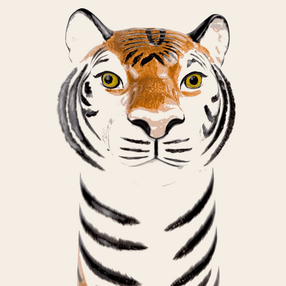 Quail Ceramics Tiger Head Vase Quail Ceramics