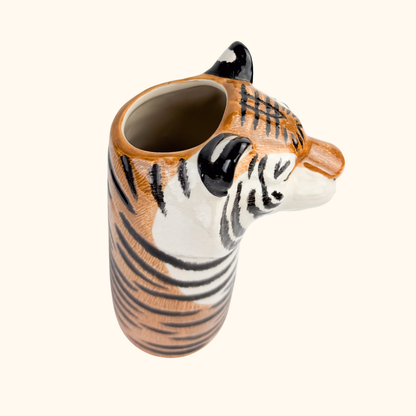 Quail Ceramics Tiger Head Vase -  - Vases