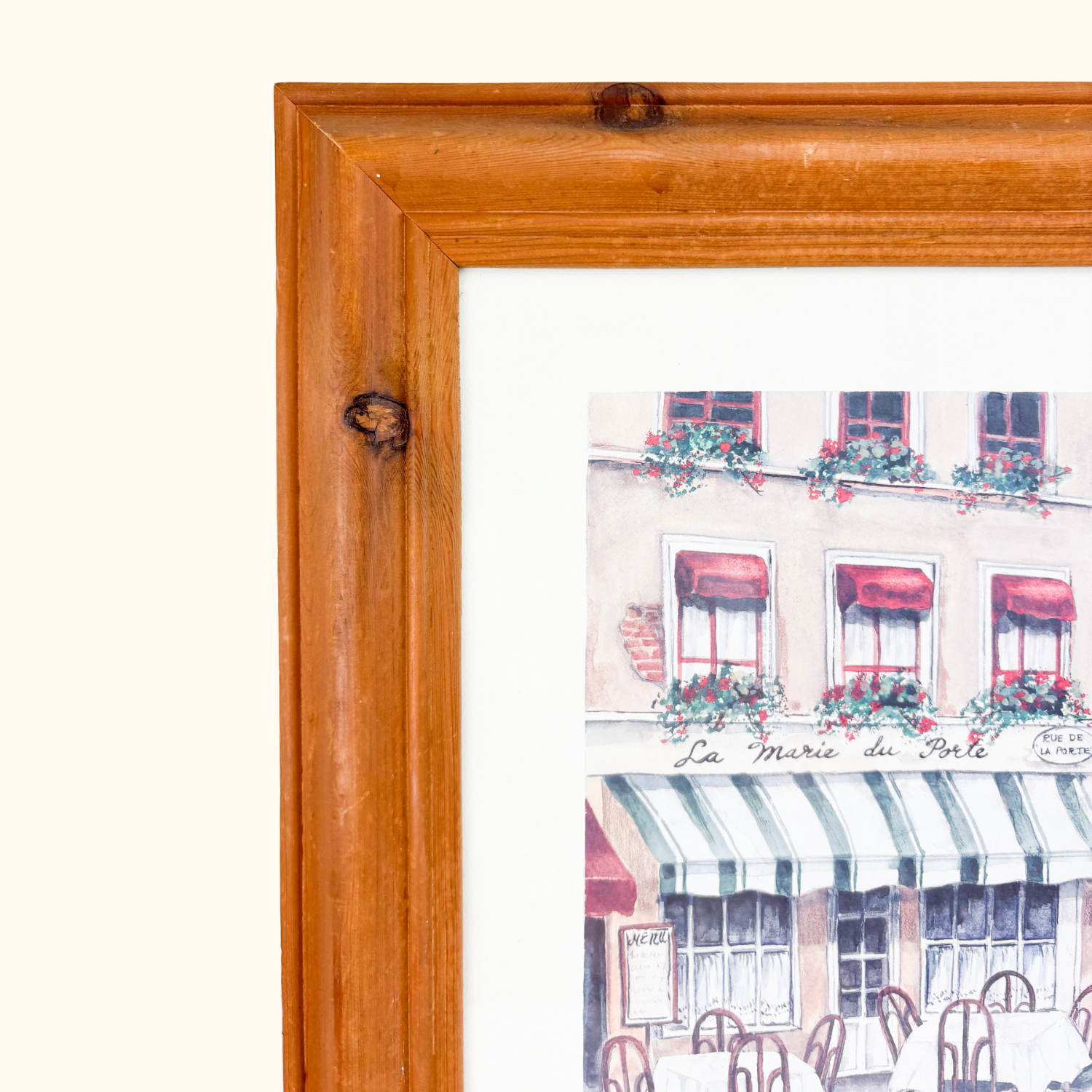 Paris French Café Wall Art Barbara Wilson Print Sunshine Thrift
