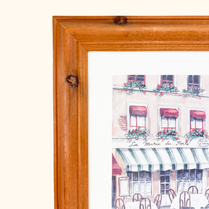 Paris French Café Wall Art Barbara Wilson Print Sunshine Thrift
