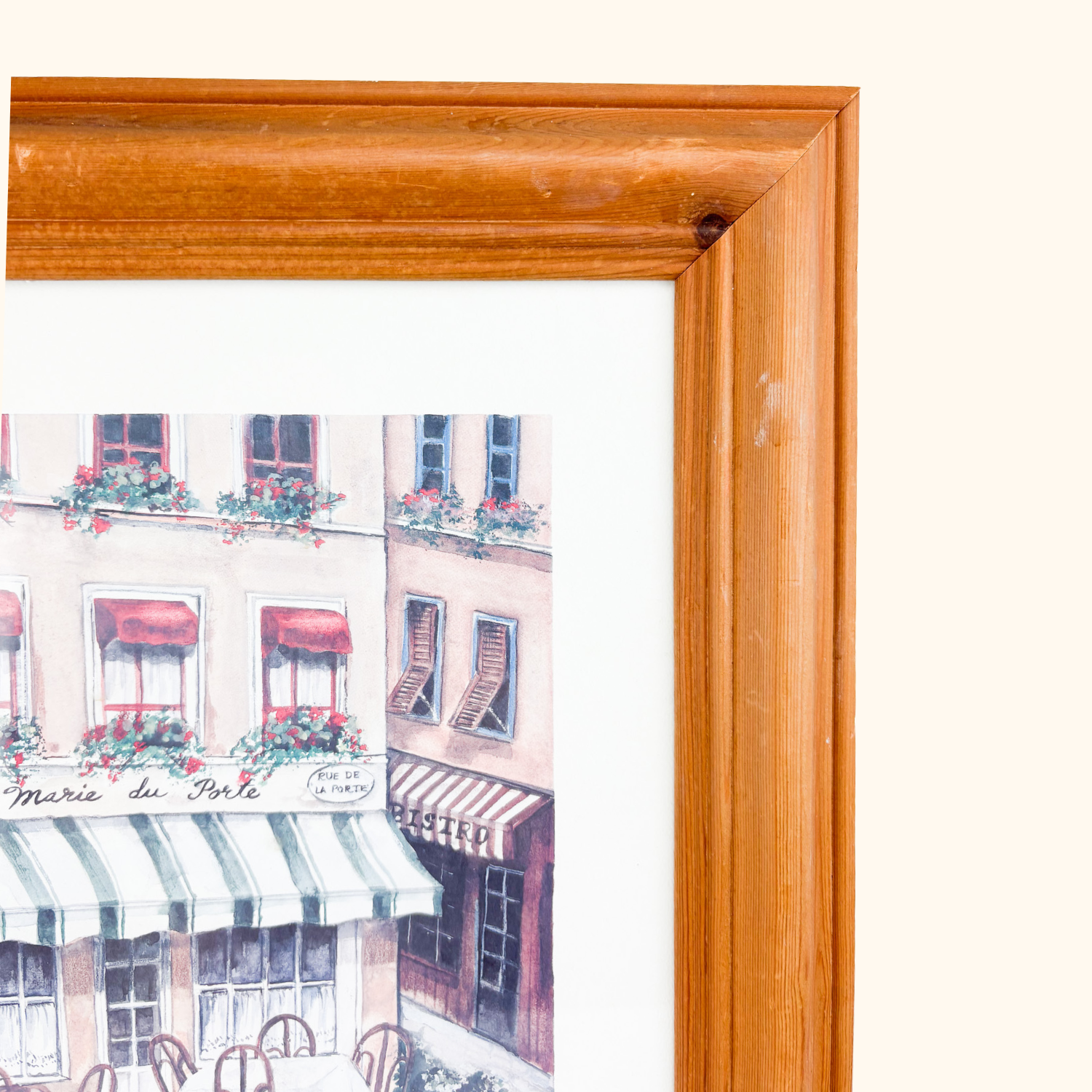 Paris French Café Wall Art Barbara Wilson Print Sunshine Thrift