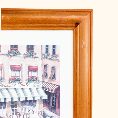 Paris French Café Wall Art Barbara Wilson Print Sunshine Thrift