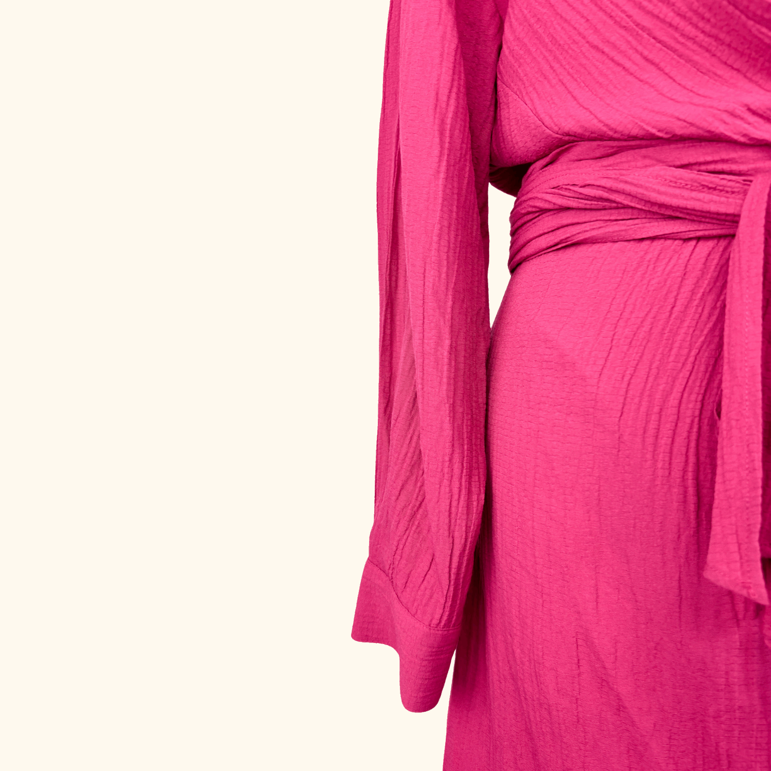 Zara Fuschia Pink Mini Wrap Dress Size Medium Zara