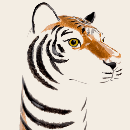 Quail Ceramics Tiger Head Vase Quail Ceramics