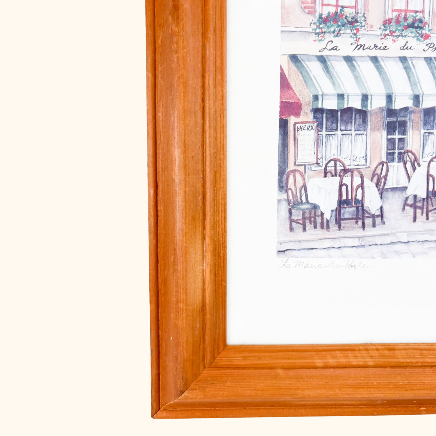 Paris French Café Wall Art Barbara Wilson Print Sunshine Thrift