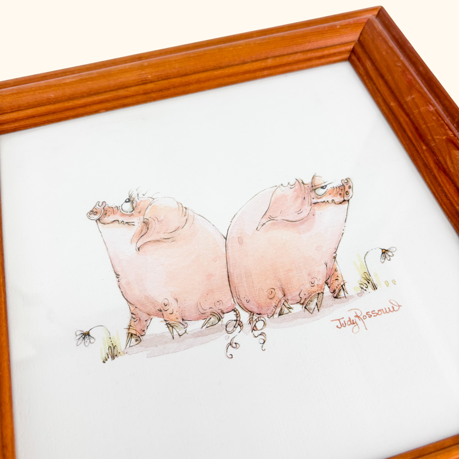 Judy Rossouw Whimsical Pigs Framed Print Judy Rossouw