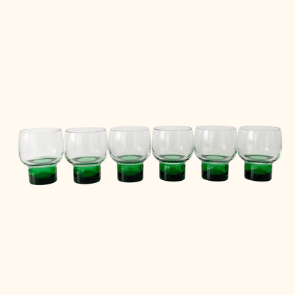 Luminarc Green Stem Whisky Glasses - Set of 6 -  - Glassware