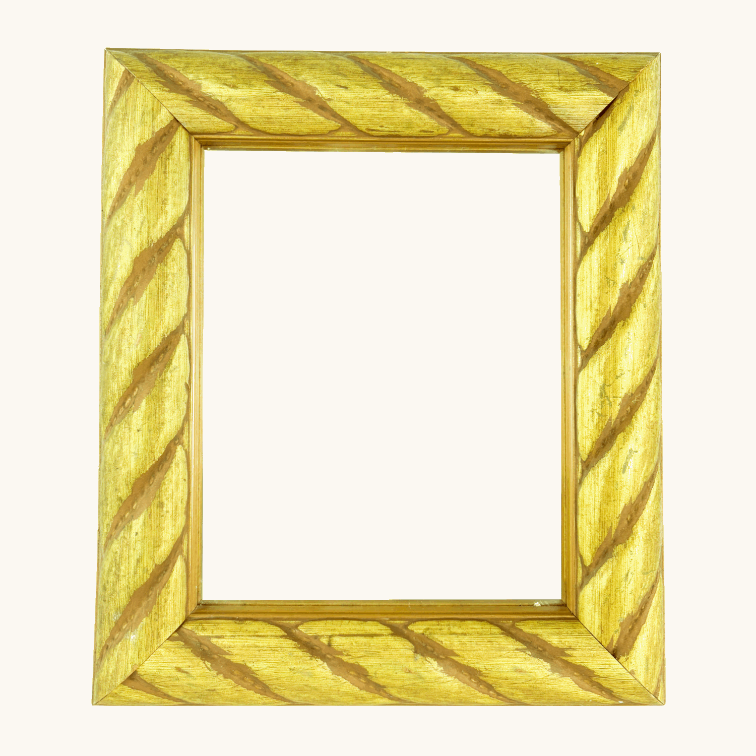 Wooden Gold Painted Chunky Wall Mirror Sunshine Thrift