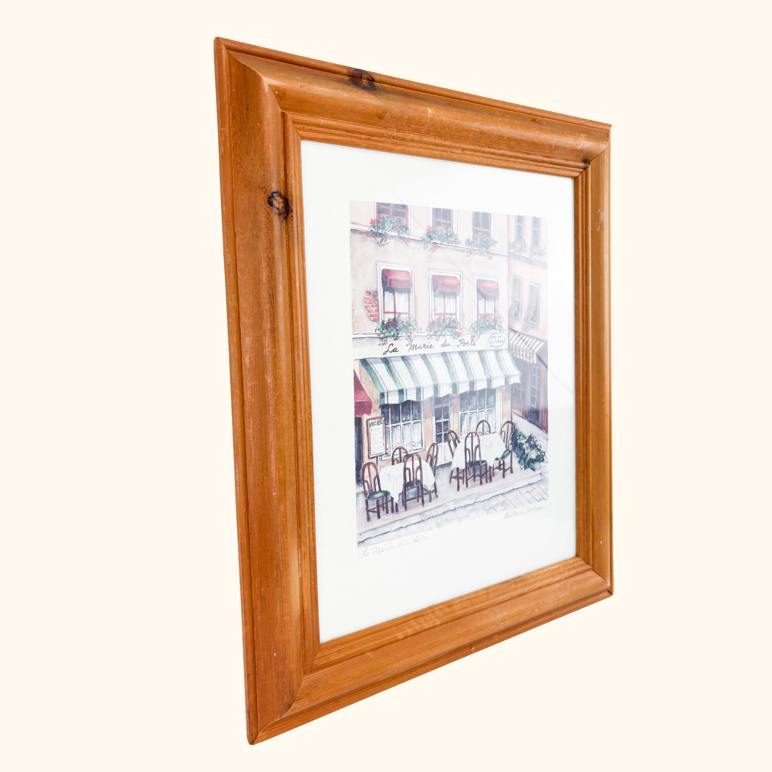 Paris French Café Wall Art Barbara Wilson Print Sunshine Thrift
