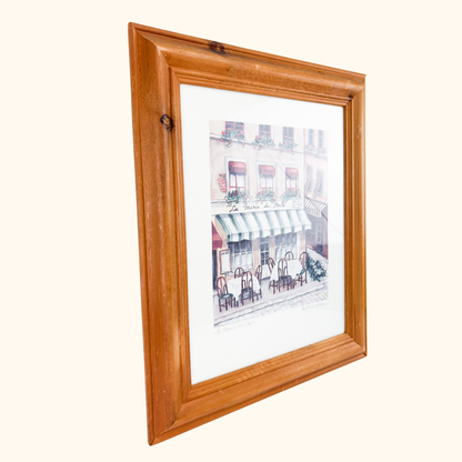 Paris French Café Wall Art Barbara Wilson Print Sunshine Thrift
