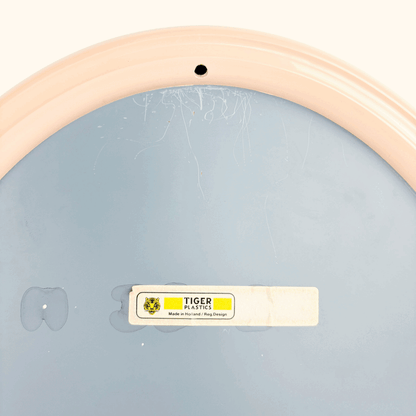 Space Age Tiger Plastics Vintage 1970s Oval Mirror Peach Tiger Plastics