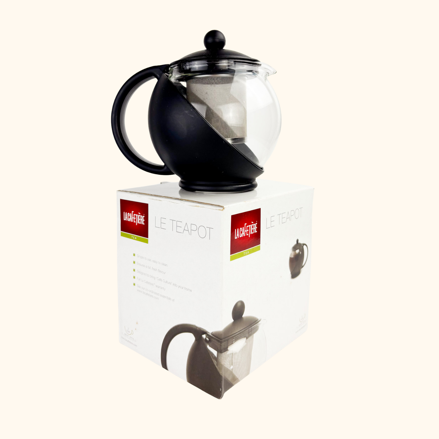 Black La Cafetiere Infuser Teapot Boxed -  - Kitchenware