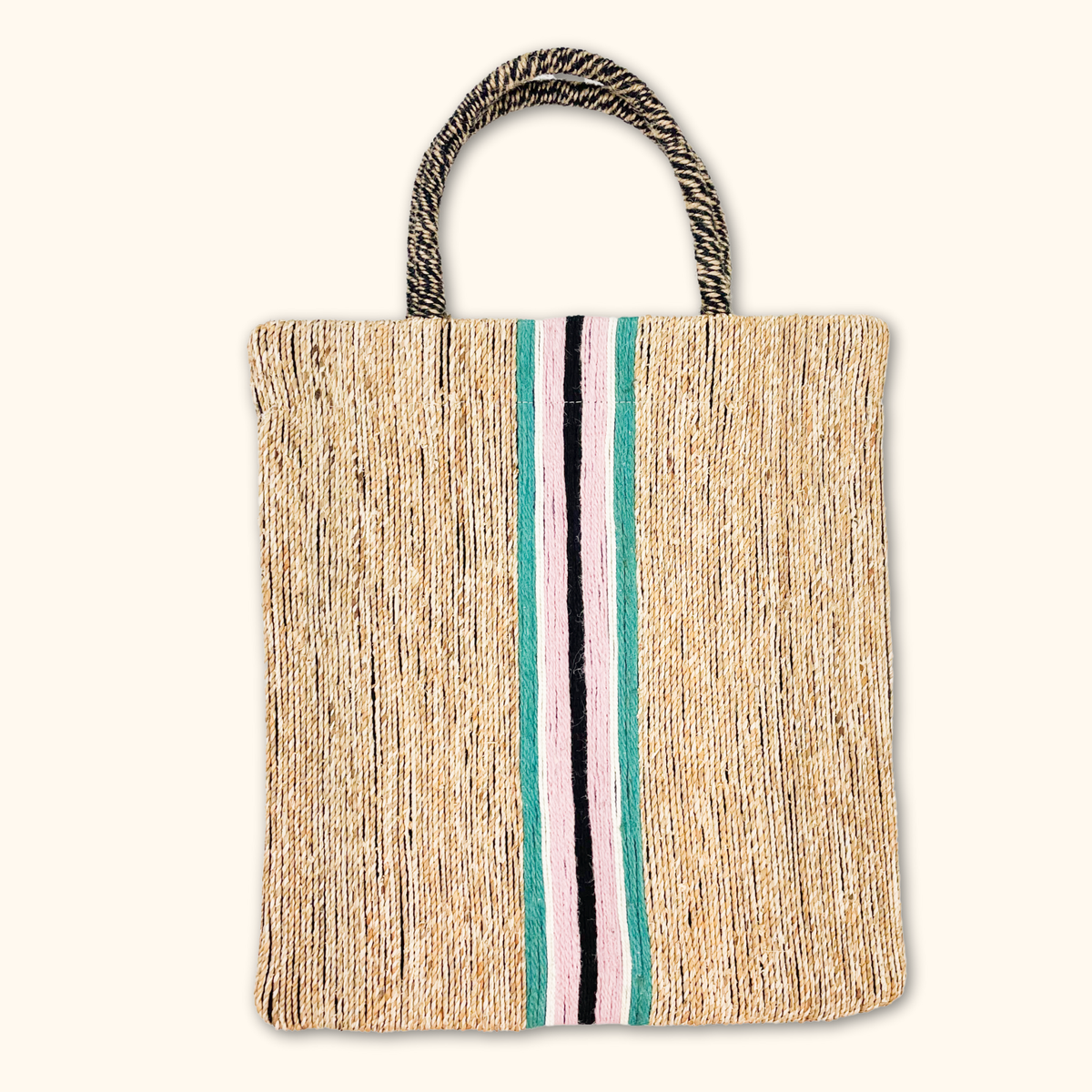 Zara Natural Fibre Jute Woven Tote Bag