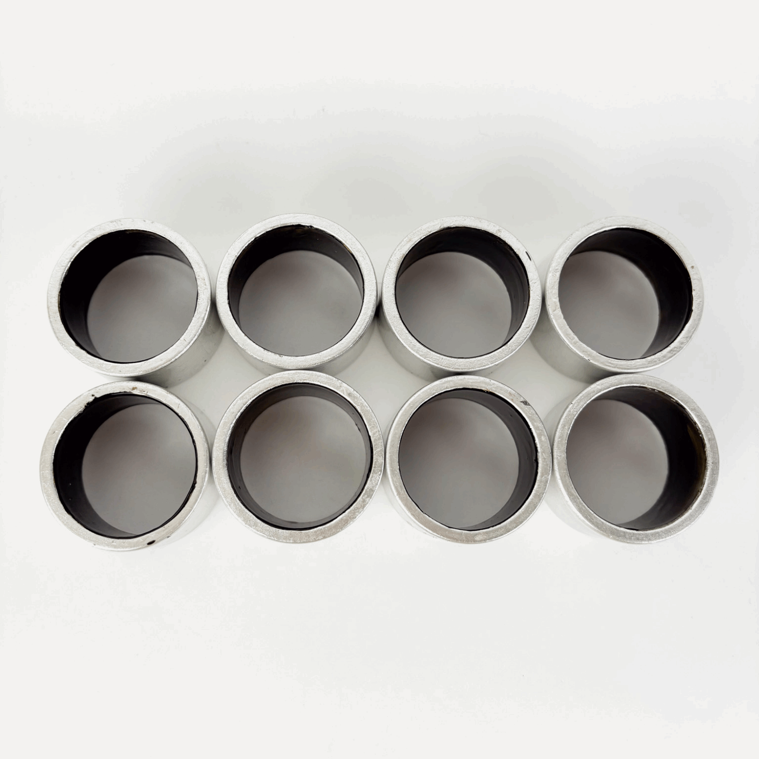 Chunky Grey Metallic Silver Napkin Rings Set of 8 Sunshine Thrift