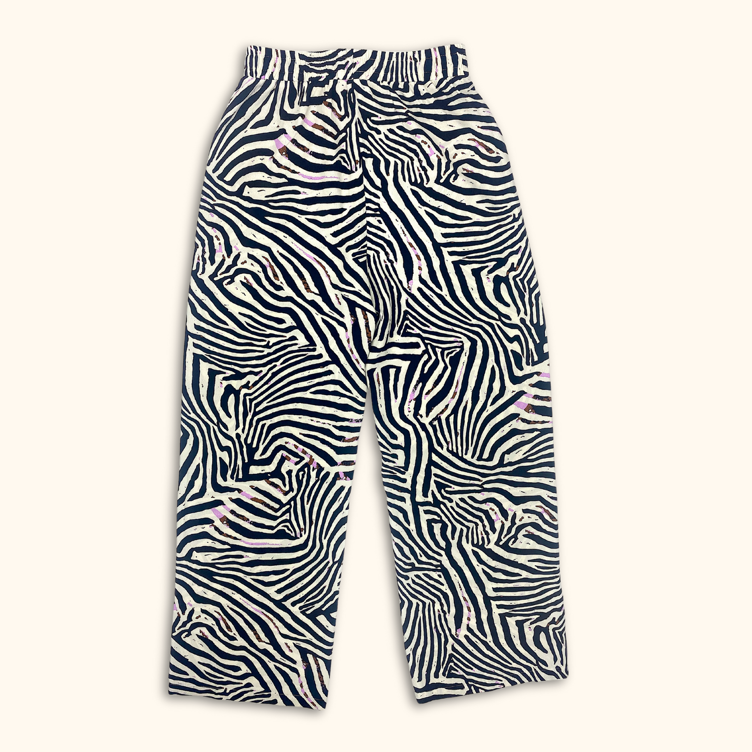 Never Fully Dressed Zebra Print Wide Leg Trousers - Size 8 - Never fully dressed - Trousers