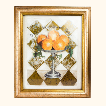 Italian Sezzatini Firenze Framed Fruit Artwork - Set of 2 Sunshine Thrift